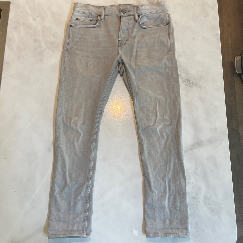 All Saints “Cigarette” Denim Jeans Lt Grey Wash Skinny Fit Size 30 Lightly Worn
